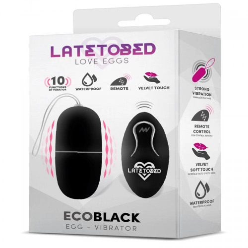 Вибро яйце с дистанционно управление Ecoblack черно [3]