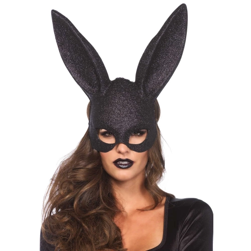 Еротична маска за лице Leg Avenue Rabbit черна