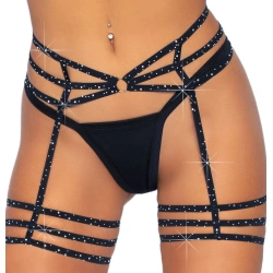 Жартиерен колан с кристали Leg Avenue 81634