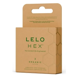 3 бр. Органик презервативи с L-arginine Lelo Hex Organic