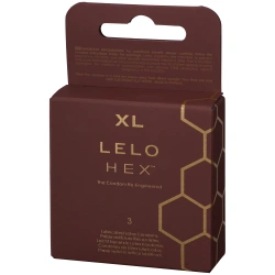 3 бр. Луксозни големи презервативи Lelo Hex XL