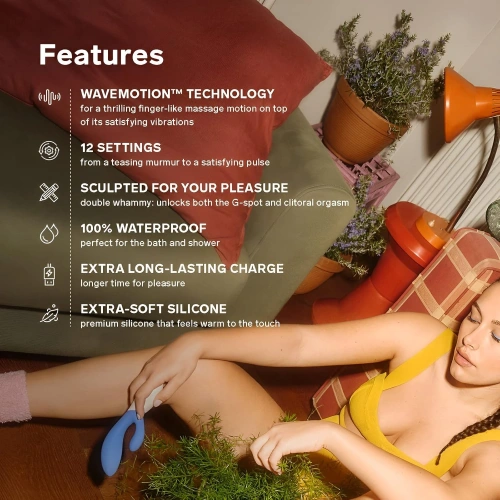 Луксозен рабит вибратор Lelo Ina Wave 2 с движение "ела тук" розов [3]