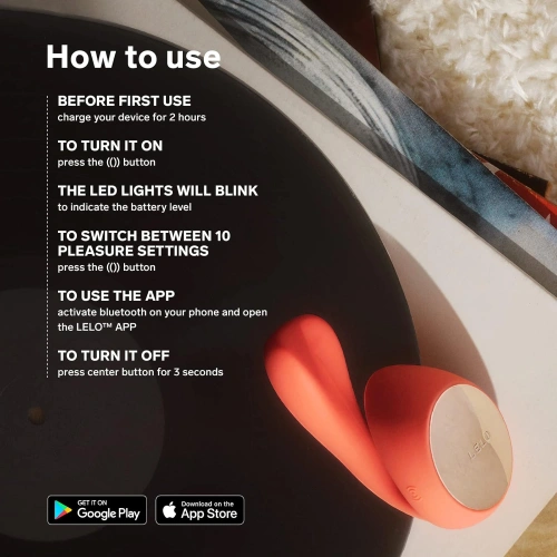 G-спот и клиторен стимулатор с движение Lelo Ida Wave с App корал [10]