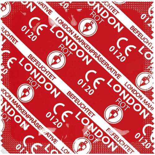 100 бр.  Ароматни презервативи London Red  [1]