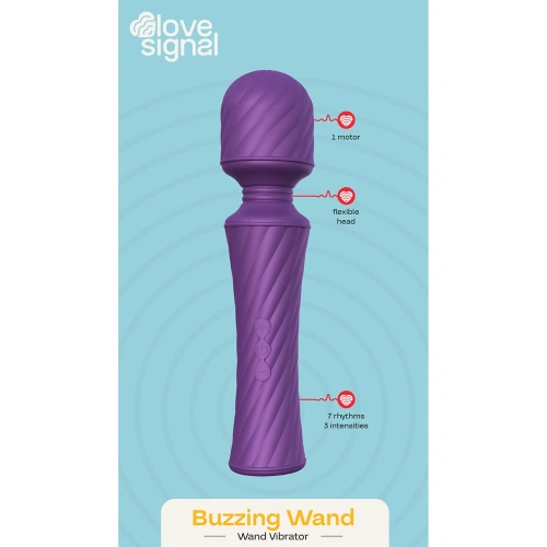 Мощен презаредим масажор от силикон Buzzing Wand [9]