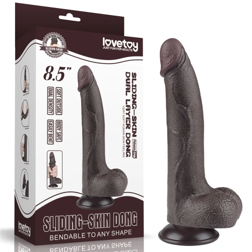Двуслойно дилдо от кибер кожа Sliding-Skin Dong 8,5" [11]