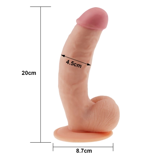 Реалистично дилдо с тестиси The Ultra Soft Dude 8.5" [5]