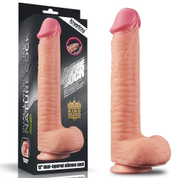 Голямо двуслойно реалистично дилдо от силикон Nature Cock 12"