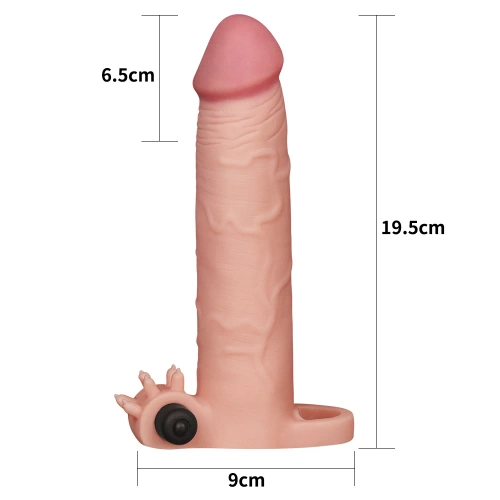 Вибриращ пенис удължител с пръстен Pleasure X-tender 7 см. [7]