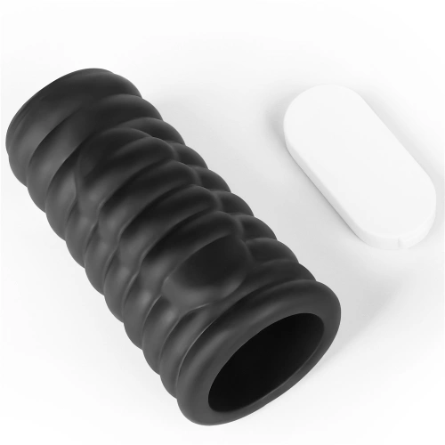 Вибриращ релефен пенис удебелител Knights Ring IV черен [2]