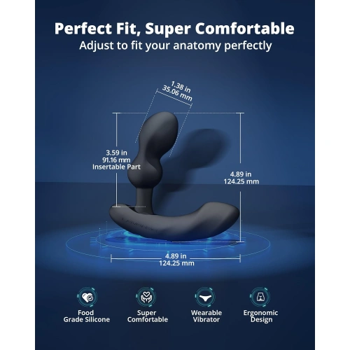 Луксозен вибриращ простатен стимулатор с 2 мотора Lovense Edge 2 с App [9]