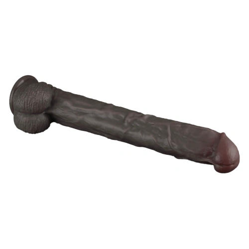 Голямо силиконово дилдо Nature Cock 14,5" кафяво [3]