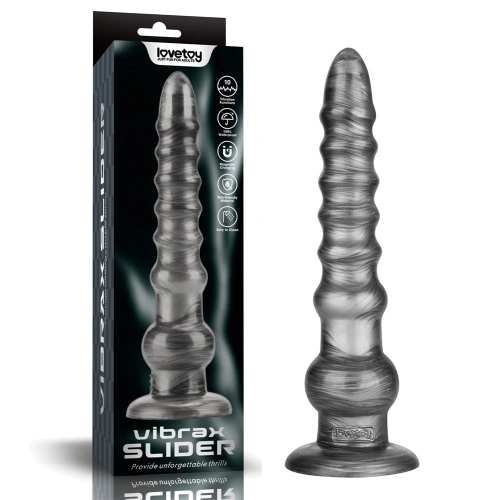 Дълго вибриращо дилдо с релеф Vibrax Slider 32 см [10]