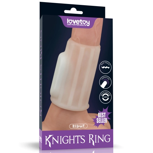 Вибриращ пенис уделебител с релеф Knights Ring Ridge [8]