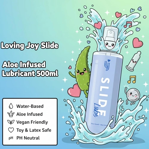 Лубрикант на водна основа с алое Loving Joy Slide 500 мл [9]