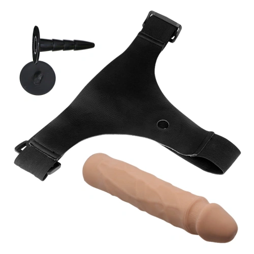Страпон колан с голямо дилдо от кибер кожа Sensual Comfort 8,9'' [3]