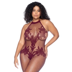 Цяло боди с халтер деколте Mapale 1116 бордо QS
