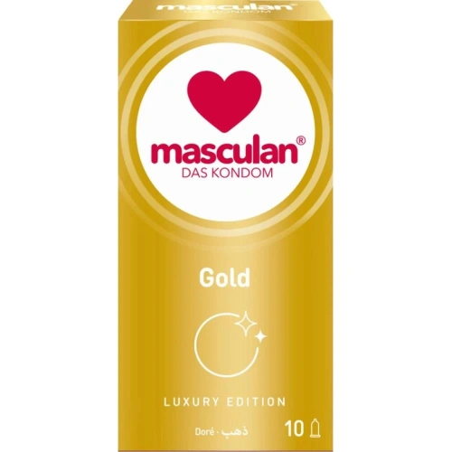 10 бр. Луксозни златисти презервативи Masculan