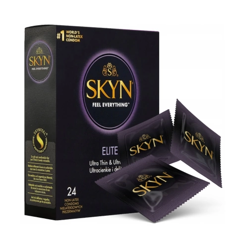 24 бр. Нелатексови тънки презервативи Skyn Elite в кутия