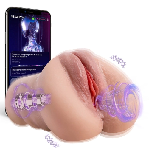 Вибриращ и тласкащ мастурбатор вагина с App Xise Sora 