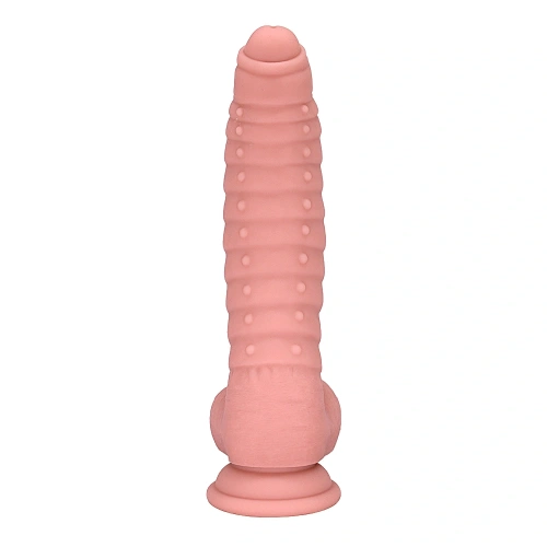 Релефно дилдо от силикон Ribbed [5]