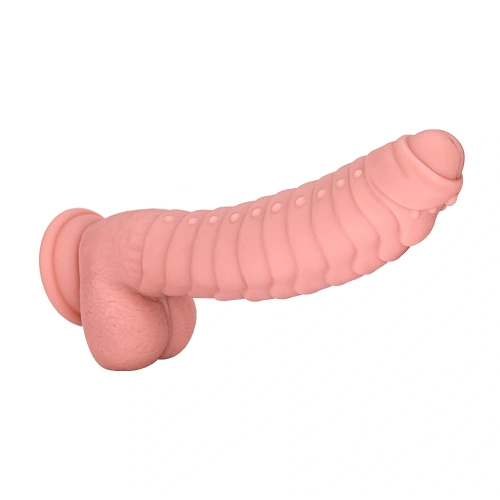 Релефно дилдо от силикон Ribbed [6]