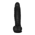 Релефно дилдо от силикон Ribbed черно [2]