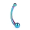 Цветно стоманено дилдо The Curvy G-Spot Rainbow