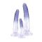 Комплект 3 броя джели дилда Fade To Clear прозрачно лилаво