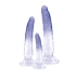 Комплект 3 броя джели дилда Fade To Clear прозрачно лилаво