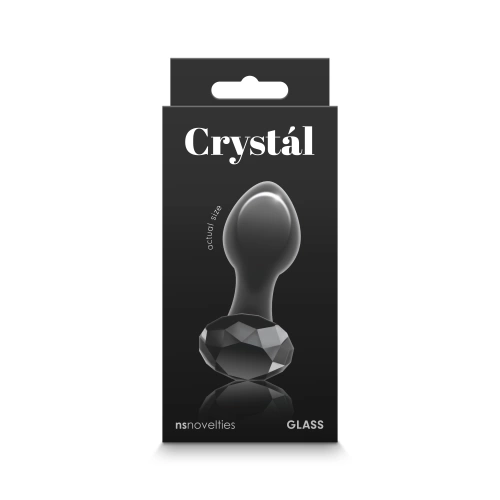Стъклен анален разширител диамант Crystal черен [3]