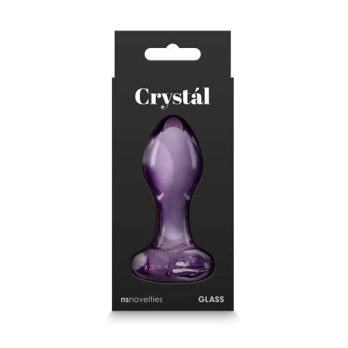 Стъклен анален разширител Crystal Heart лилав [4]