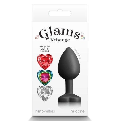 Разширител бижу с 3 сменяеми кристала сърца Glams Xchange S [3]