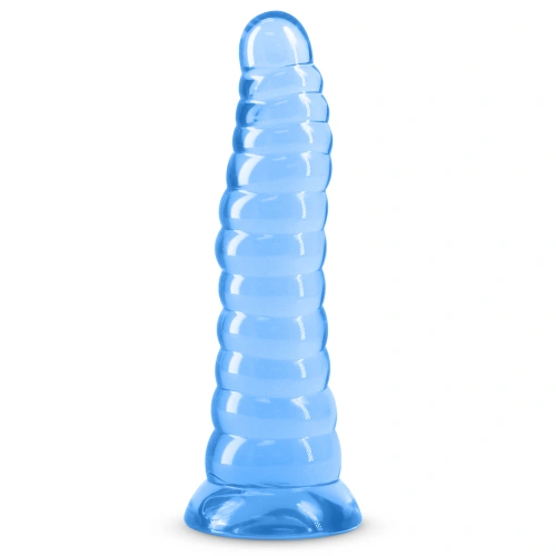 Релефно анално дилдо Fantasia Nymph прозрачно синьо