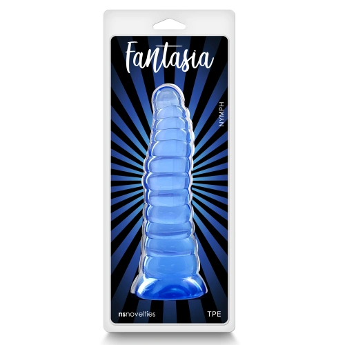 Релефно анално дилдо Fantasia Nymph прозрачно синьо [2]