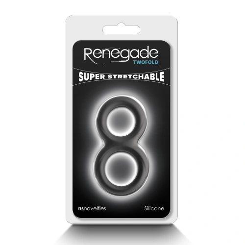  Двоен пенис пръстен от течен силикон Renegade Twofold [2]