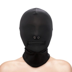 Маска за глава с отвори за дишане и цип Fetish & Fashion