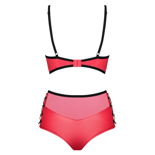 Еротичен комплект Obsessive Leatheria червен [3]
