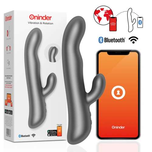 Рабит вибратор с въртящ се връх и App Oninder Oslo