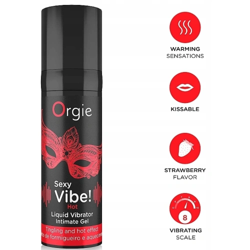 Възбуждащ течен "вибратор" Orgie Sexy Vibe! Hot 15 мл [3]