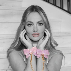 Луксозни белезници с панделки и кристали Paris