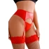 Жартиерен колан и прашки  Q-Lingerie Wetlook P5197-2 червен [1]