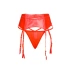 Жартиерен колан и прашки  Q-Lingerie Wetlook P5197-2 червен [3]