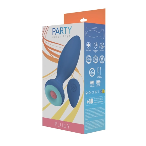 Вибриращ анален плъг с дистанционно Party Plugy [4]
