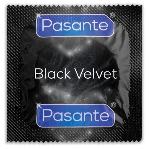 144 бр. Черни презервативи Pasante Black Velvet