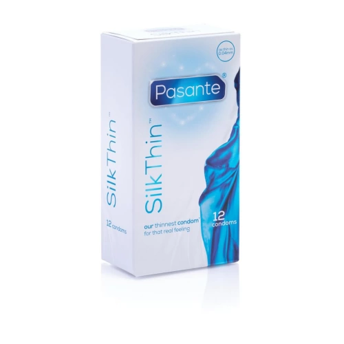 12 бр Най-тънките презервативи Pasante Silk Thin 