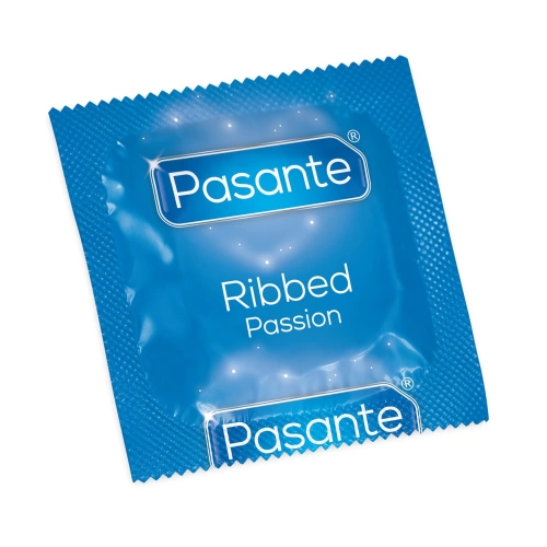 12 бр. Оребрени презервативи Pasante Passion [2]