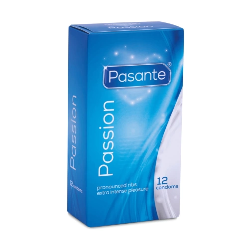 12 бр. Оребрени презервативи Pasante Passion [1]