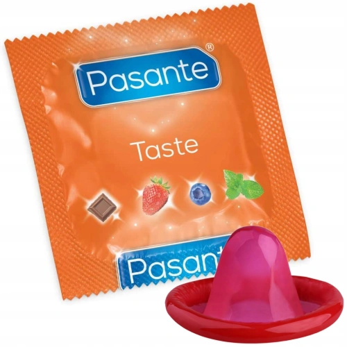 144 бр. Ароматни презервативи Pasante Strawberry 