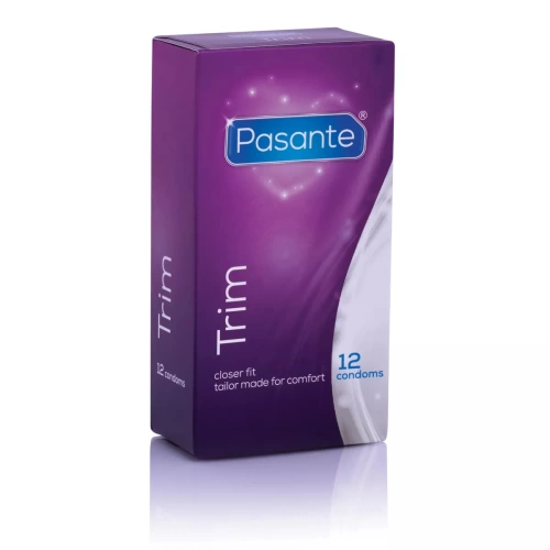 12 бр Плътно прилепващи презервативи Pasante Trim 49 mm